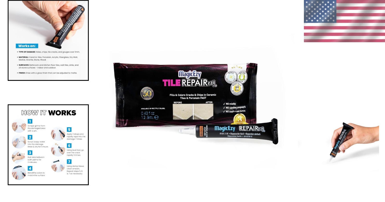 Durable Honey Beige Tile Repair Kit – Water-Resistant Gel for Seamless Fixes