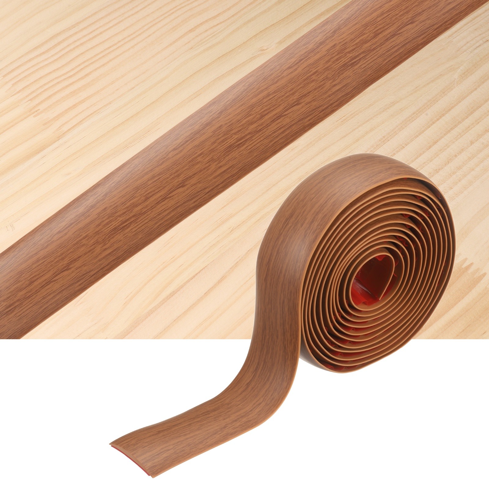 Floor Transition Strips 9.84 Ft x1.57″ Edging Trim Teak Wood Grain