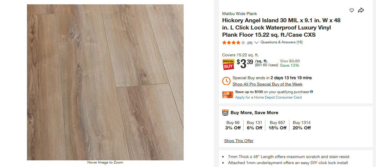 Pallet Sale – Malibu Wide Plank Flooring – Angel Island 30 MIL – 40 cases