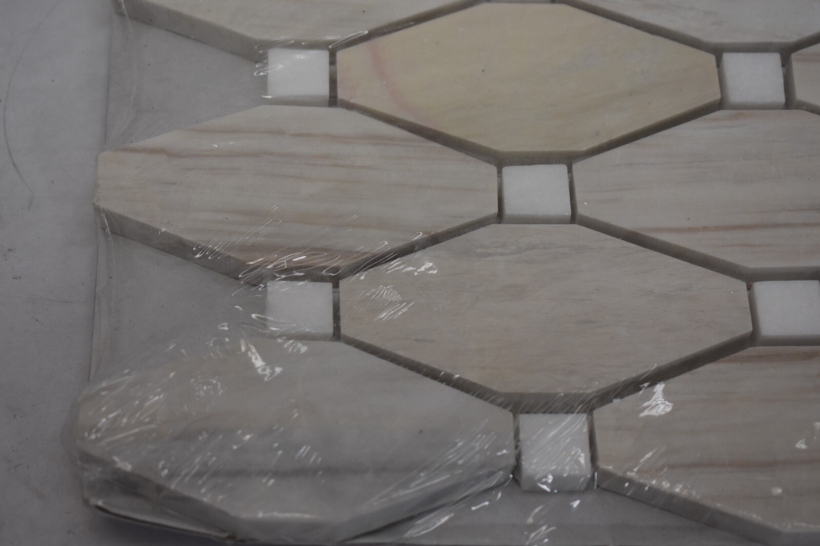 Angora Elongated Octagon 11.81″ x 13.4″ Polished Marble Floor Wall Tile