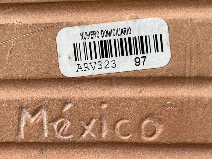 #4, #0, #3 TALAVERO GLAZED TERRA COTTA HOUSE NUMBERS TILES MEXICO; COBALT-MULTI