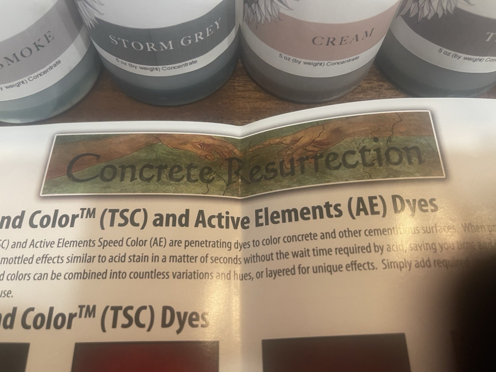 Fast Drying Concrete Stain-Professional-Easy to Use 7 Color Sample Pack 8oz each