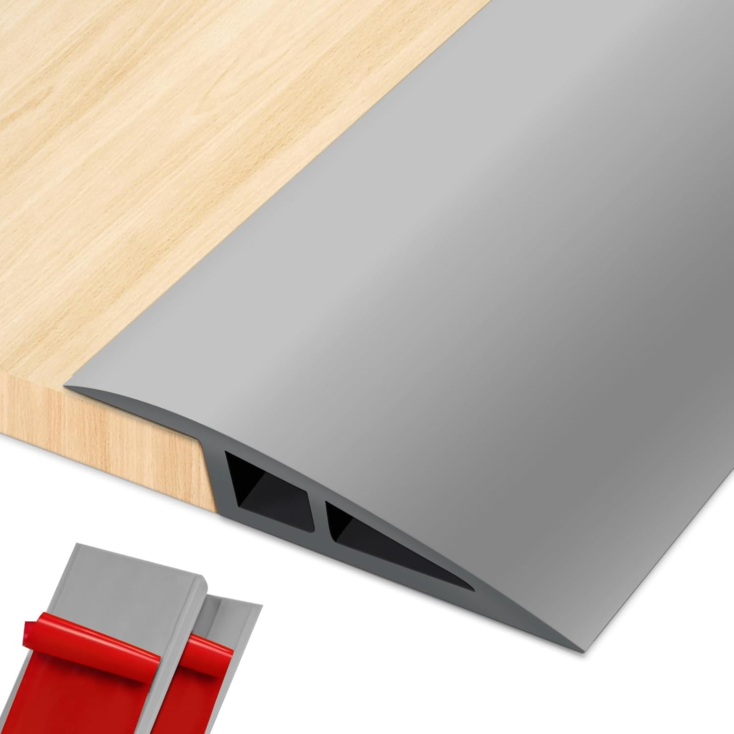 Vinyl Floor Transition Strip Door Threshold Self Adhesive 0.6” (H) – 72”(L), T