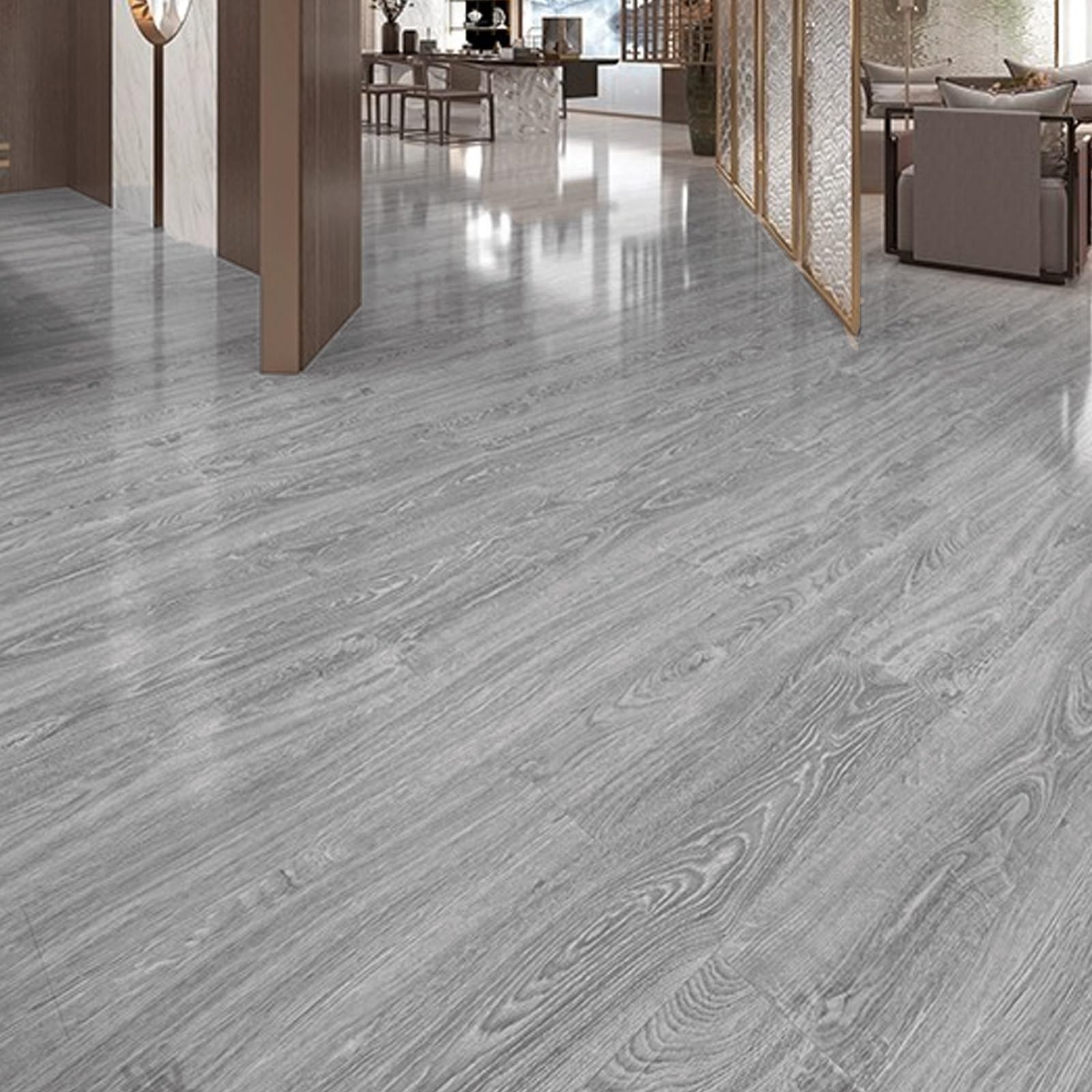 40 Sheet Vinyl Flooring 12 x 12 Peel and Stick Floor Tile Waterproof Clearanc…