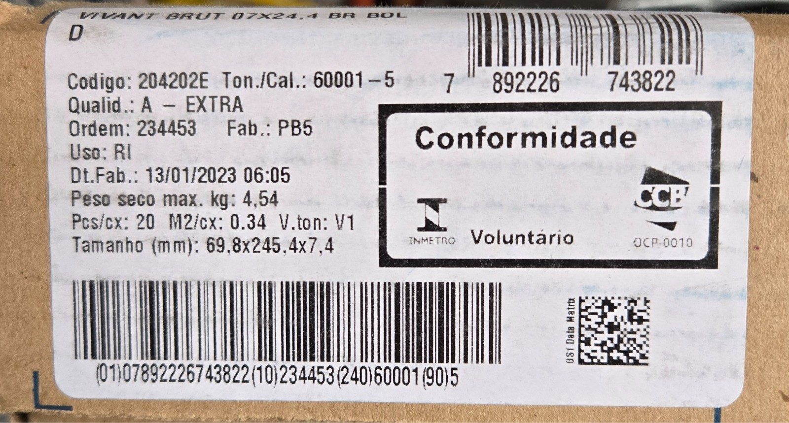 Lot of (37) Cartons Ceramic Wall Tile Grey 2 11/16″ x 9 9/16 “” x