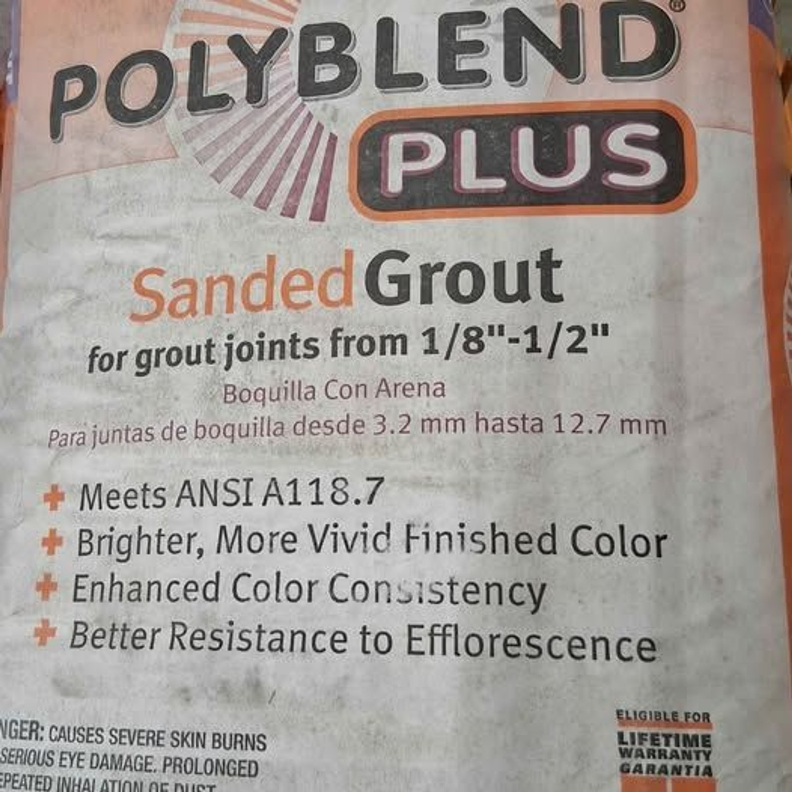 Poly Blend Plus Acric White Sanded Grout