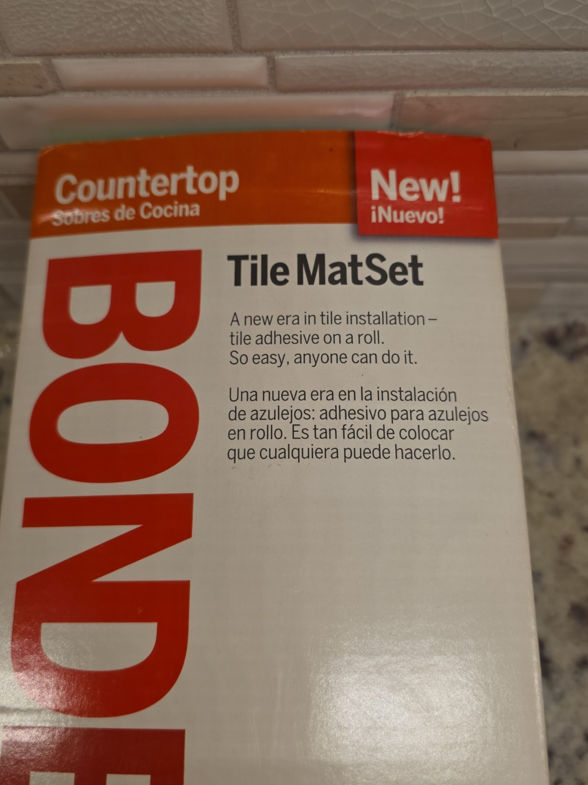 Grace Bondera Adhesive Tile MatSet 16” x 7.5’’ NEW ( 10sqft) Countertop