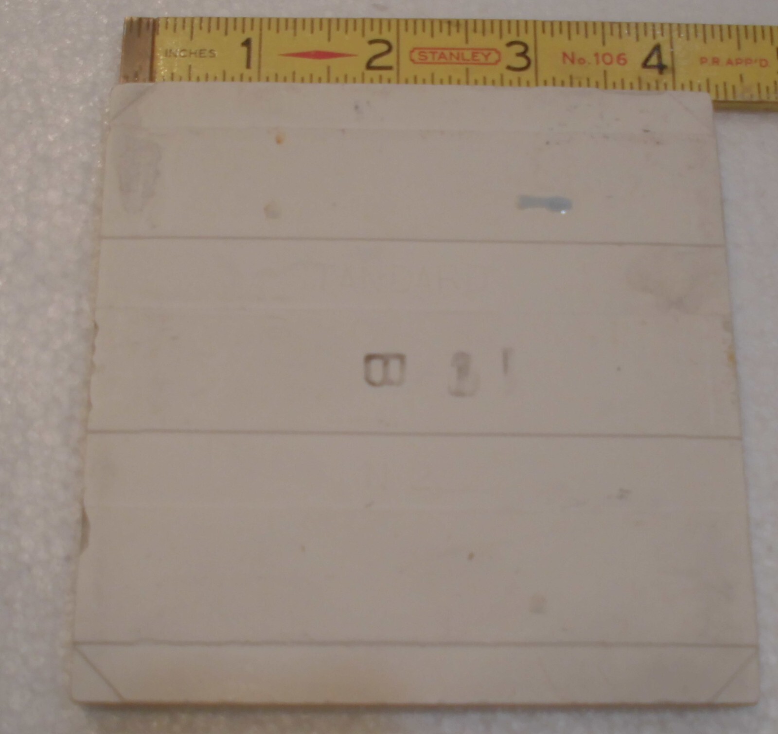 1 pc. Matte Light Blue Ceramic Tile: made by Standard Tile Co. 4-1/4″ NOS