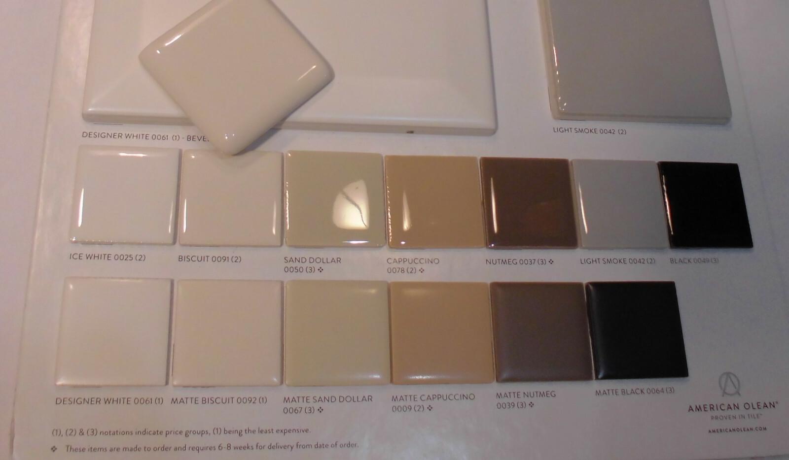2 pcs. Glossy Biscuit 2″ X 2″ X 5/16″ Ceramic Surface Bullnose Corner Tiles NEW