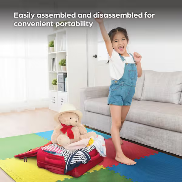 Multi-Purpose 24 in. x 24 in. Interlocking Multi-Color Foam Flooring Recyclamat