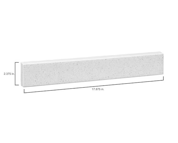 17.875 in. W Solid Surface Resin Vanity Sidesplash in Arctic White