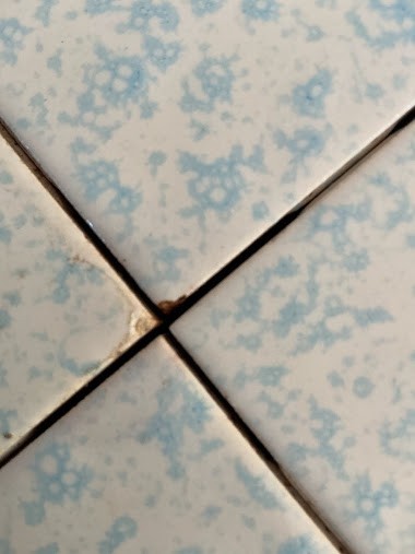 Vtg 1950s Pomona 4 Glazed Ceramic Mottled Blue Tile Made in USA MCM Salvaged Lot