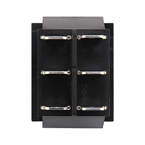DPDT Rocker Switch (ON)-Off-(ON),6-Pin 3 Position Snap-in Toggle 1 Momentary