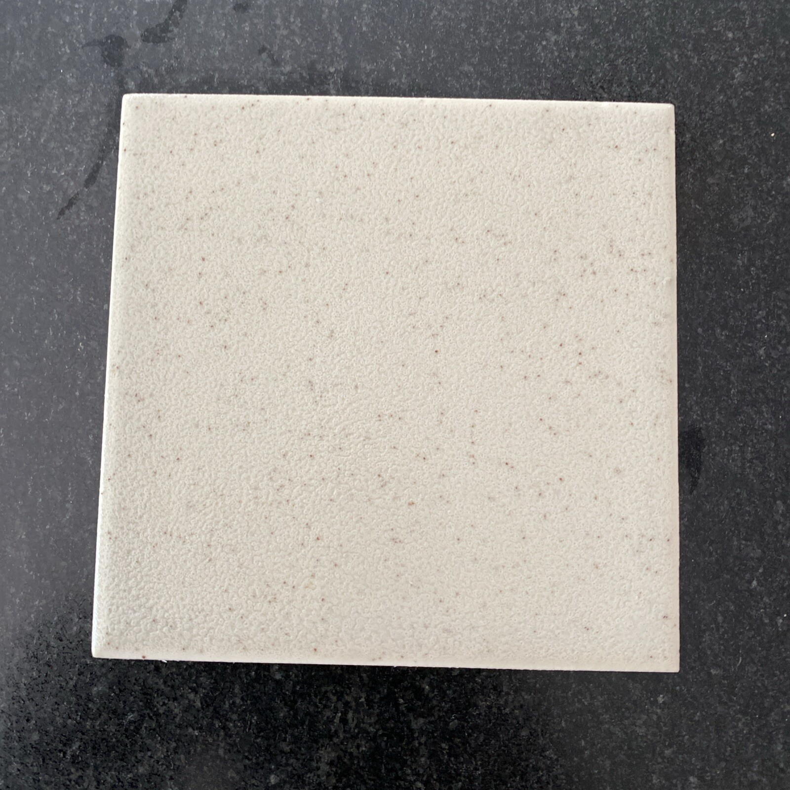 One AMERICAN OLEAN Ceramic Tile White Salt & Pepper Black Fleck Glossy #347