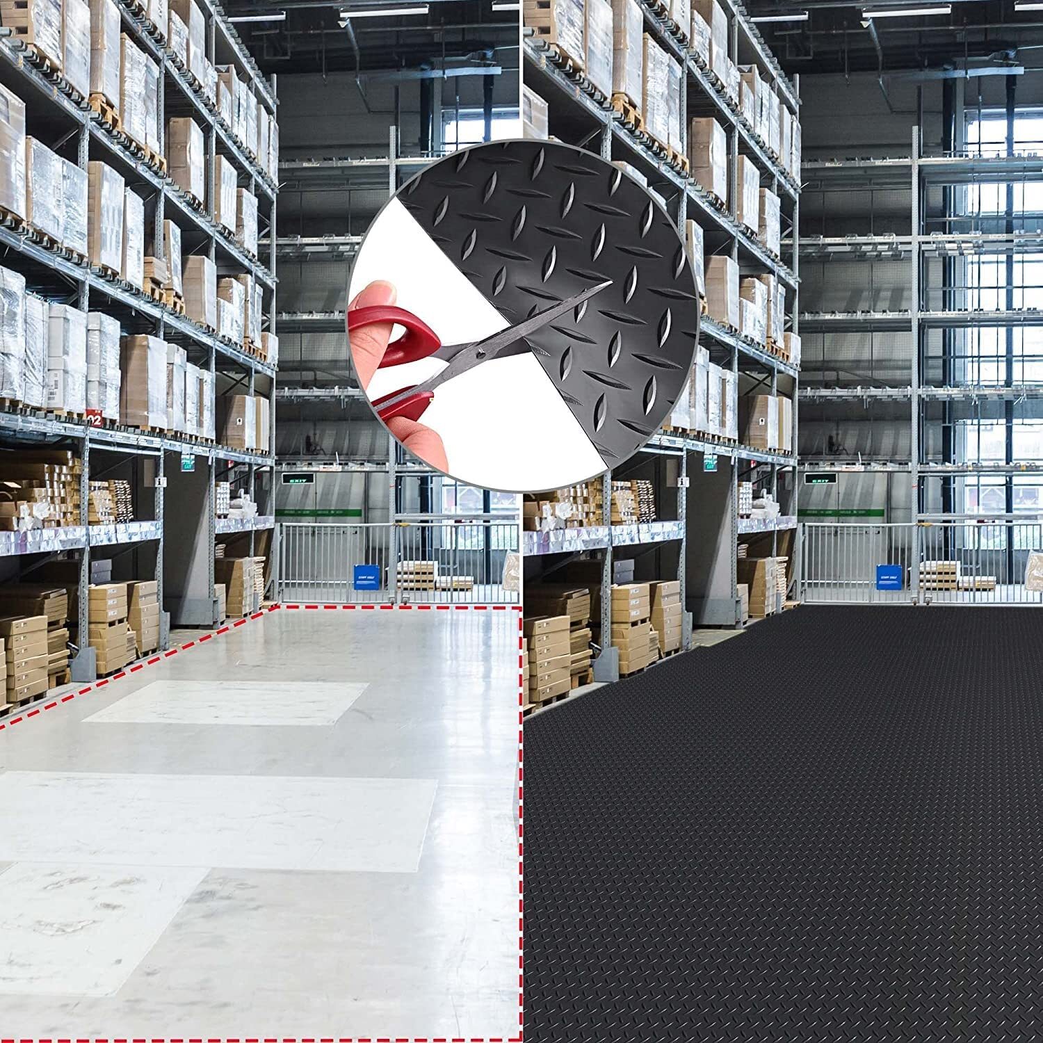 Garage Floor Mat Vinyl Flooring Roll Trailer Floor Covering Flooring Raised Mat
