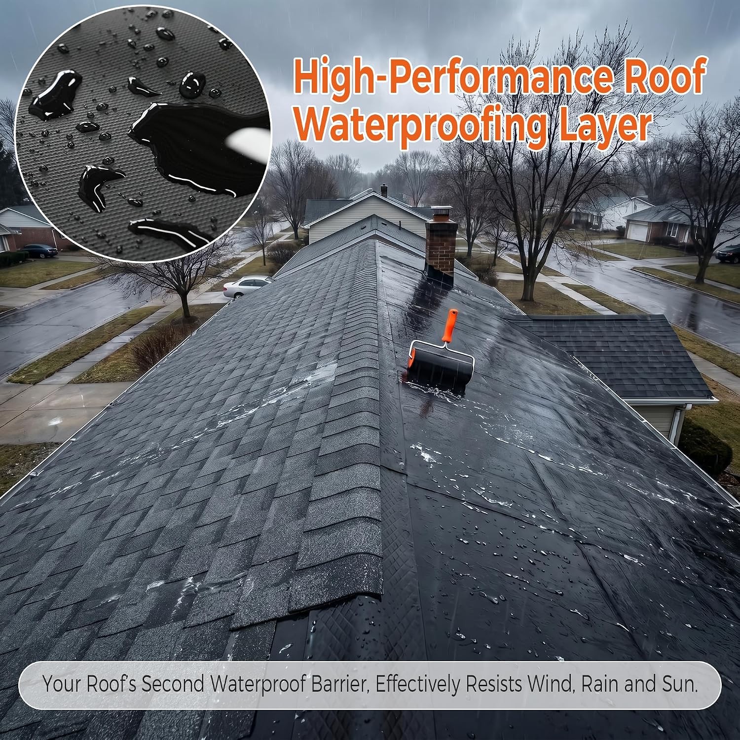 50Mil EPDM Waterproofing Membrane for Roof Underlayment 16.5Ft X 40In – Self-Adh