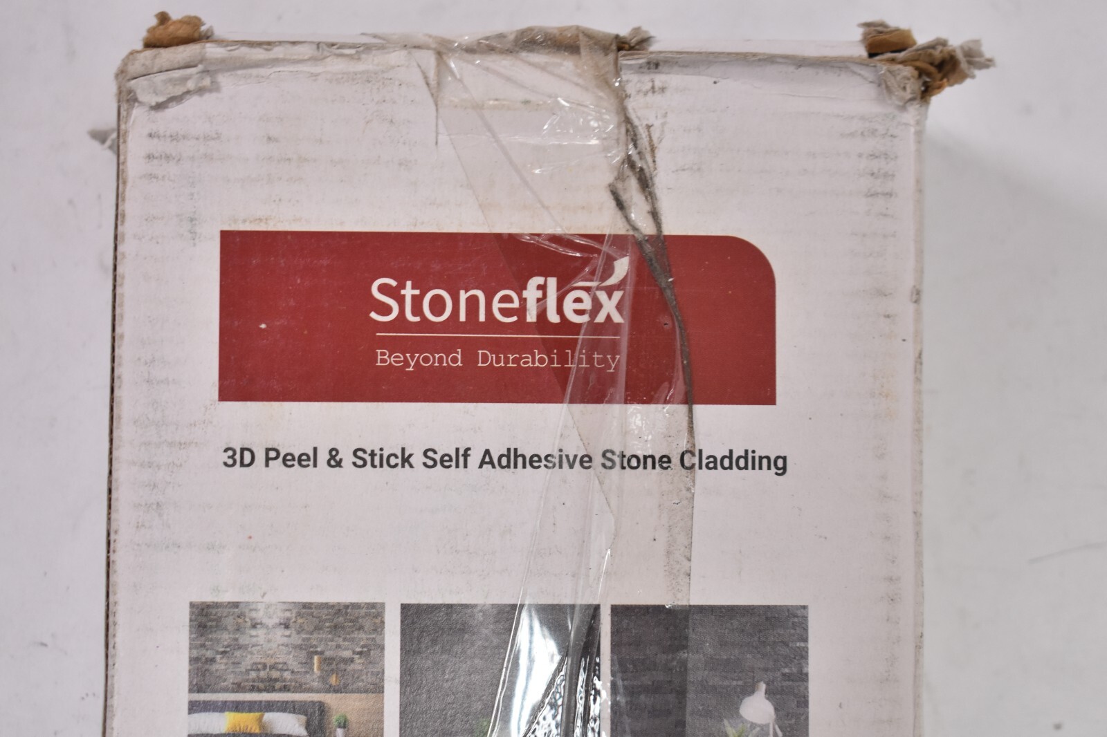 Stoneflex Gray Chateau Self Adhesive 3D Peel & Stick Natural Stone Tiles 10 Pack