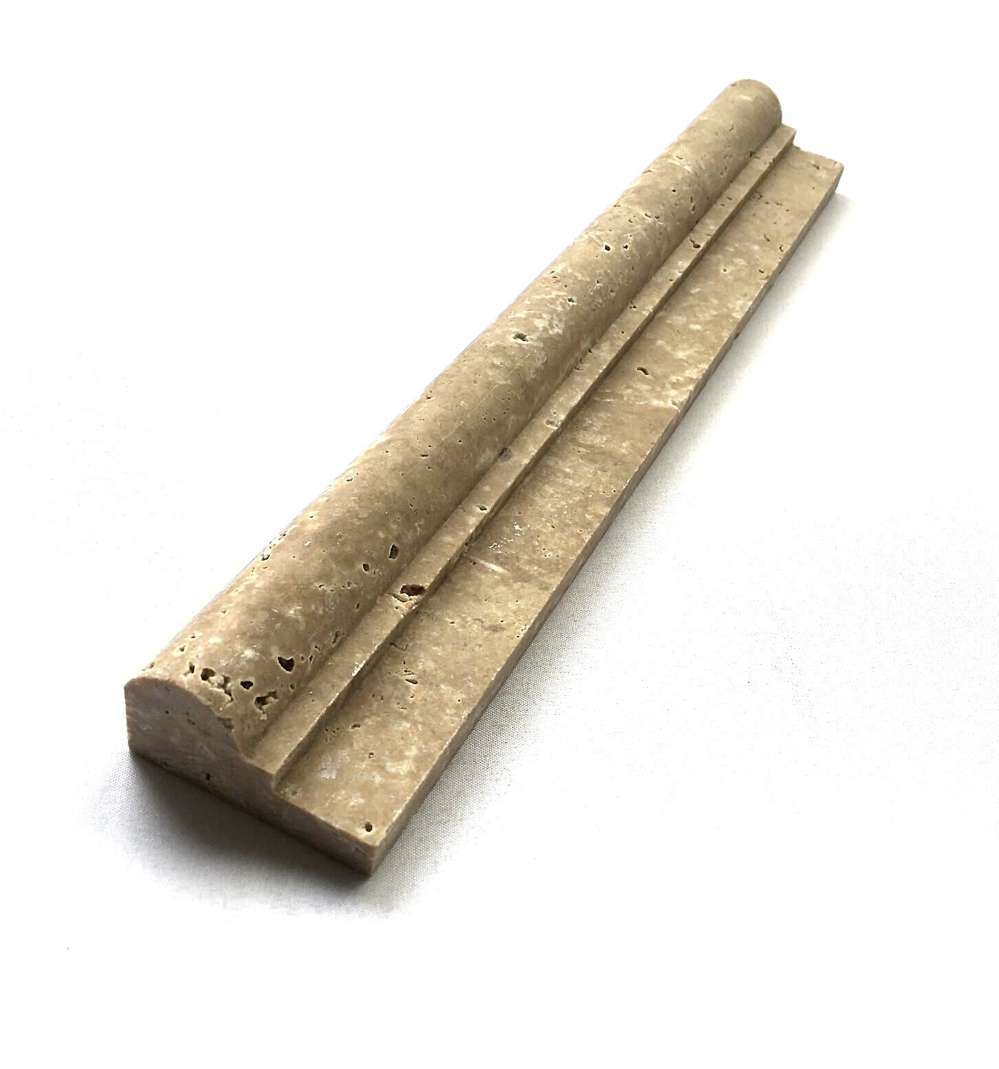 2″ X 12″ Walnut Travertine Chair Rail Ogee Profile Trim Molding Wall Tile