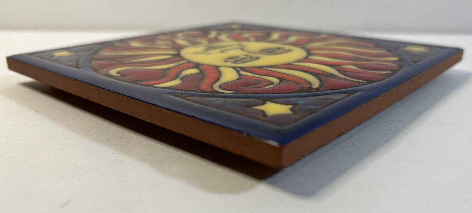 Sun Ceramic Tile Hot Plate Wall Decor Kitchen Tile Handpainted L1