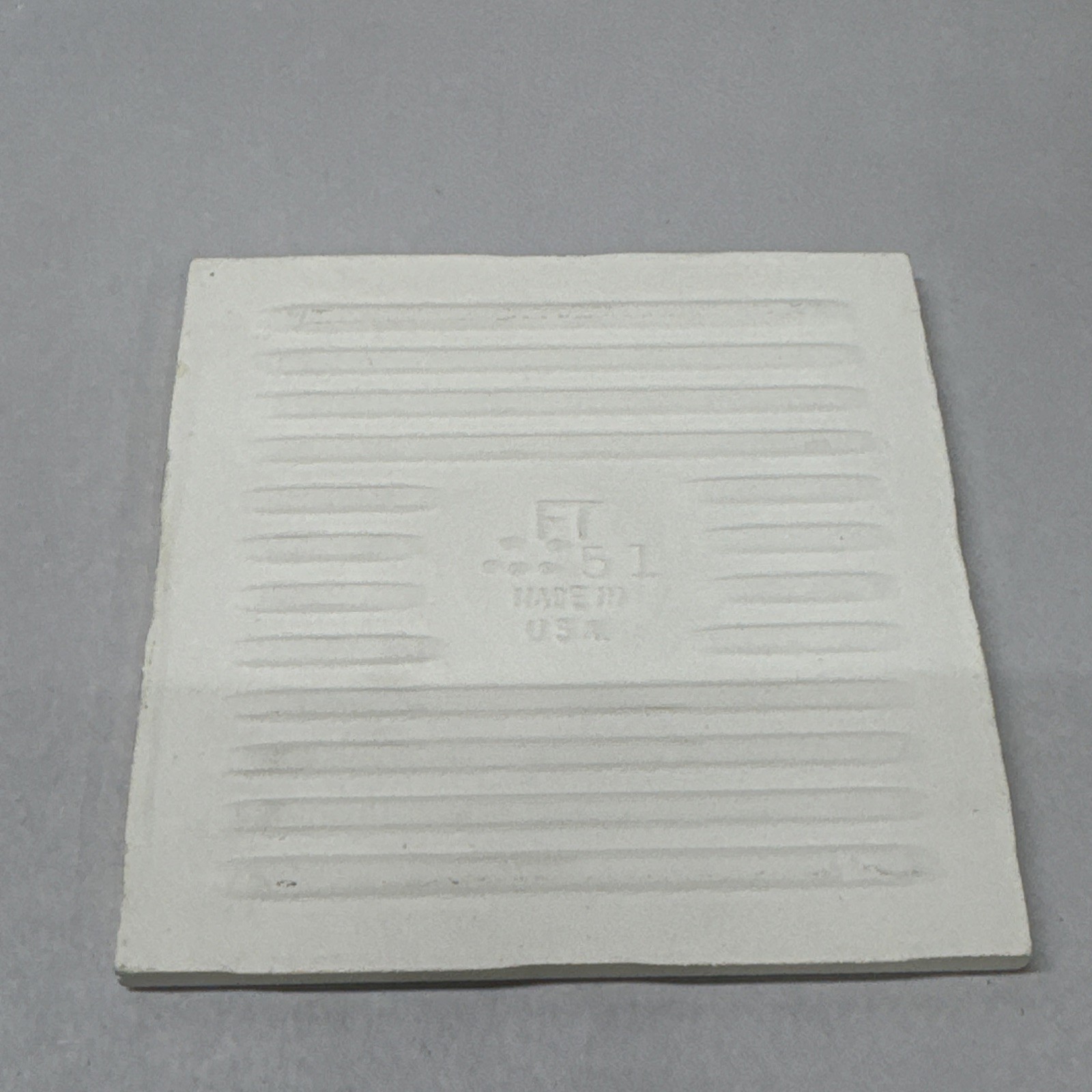 Ft Florida Tile USA 4-3/8″ Vintage Almond Tile NOS 4×4 Subway Tile #35 Off White