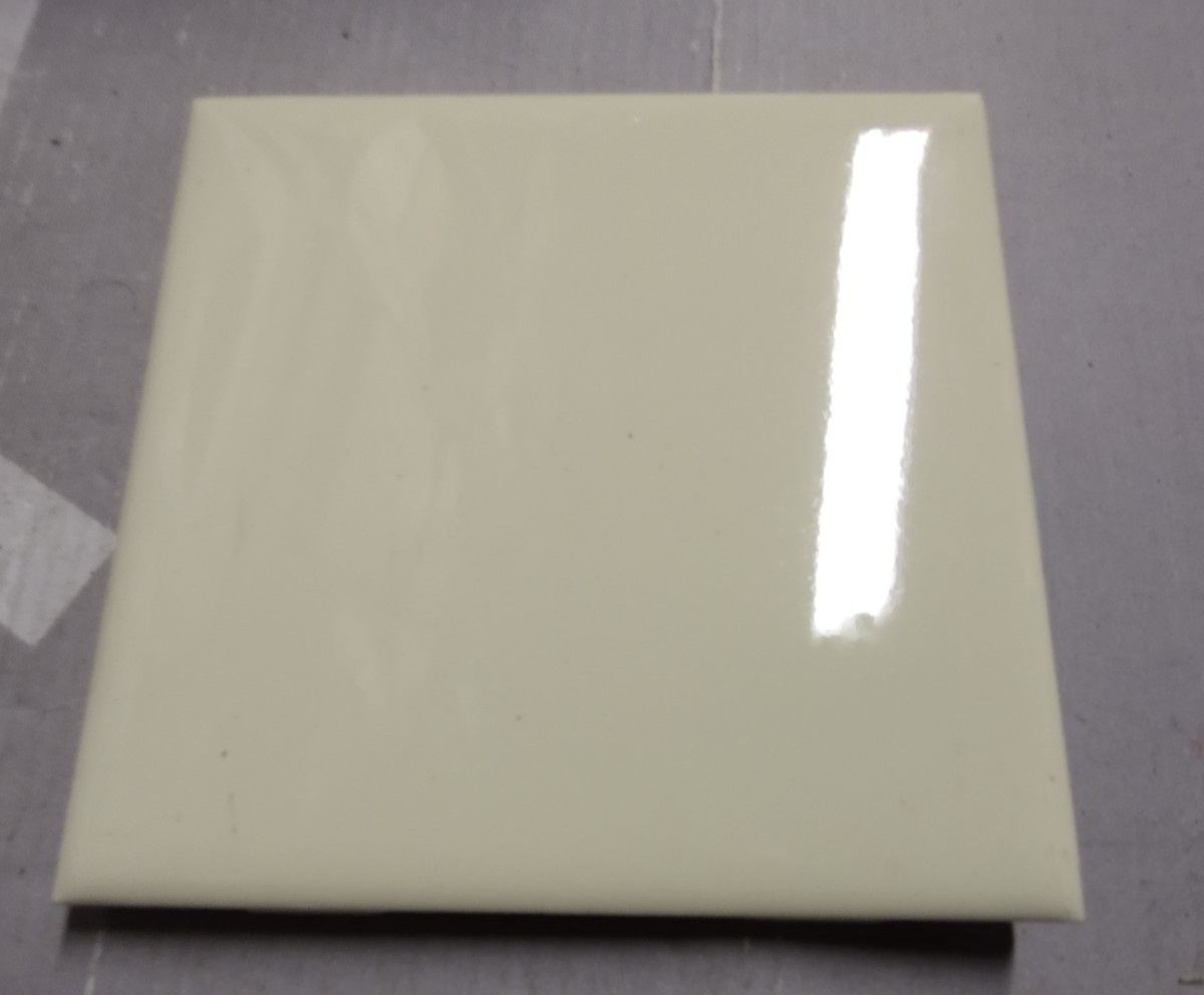 1 Wall Tile Mosaic USA 4-3/8″ Semi Gloss Touch of Lemon Pale Yellow Ceramic 1950