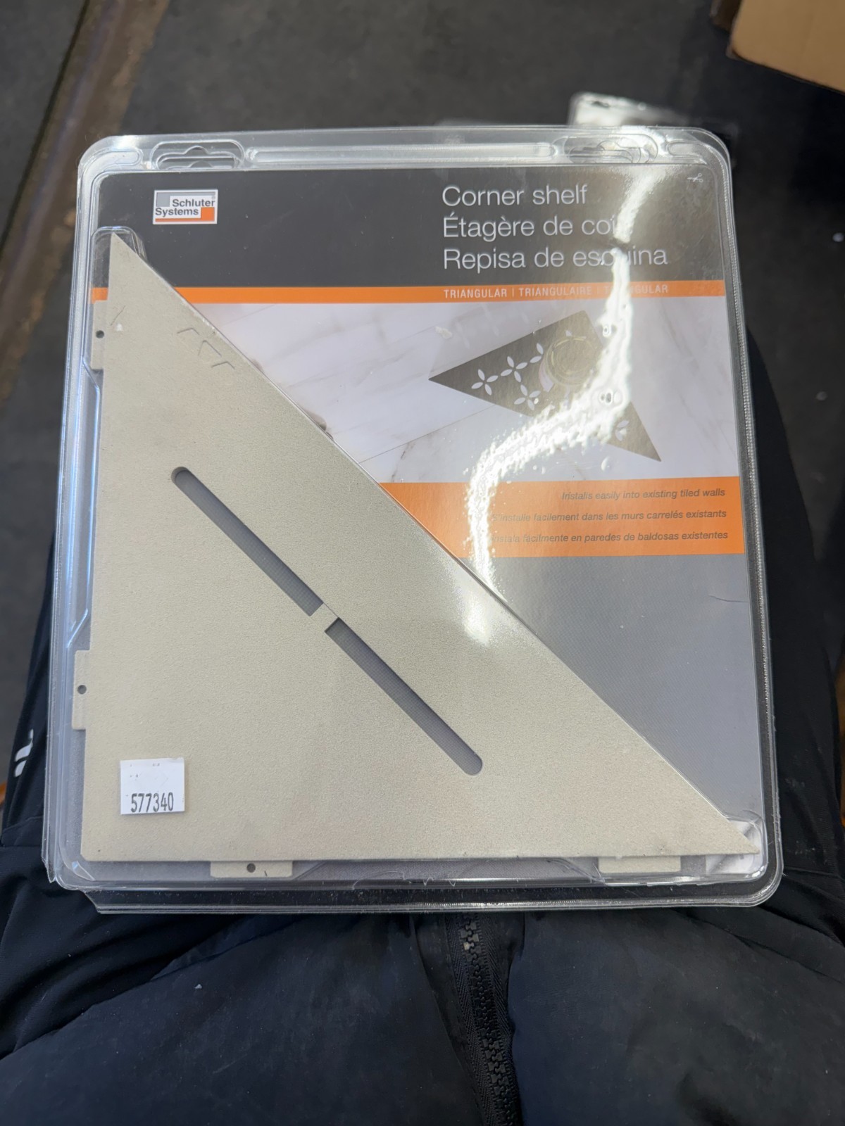 Schluter Systems Shelf Triangular Corner Pure Cream SES1D7TSC