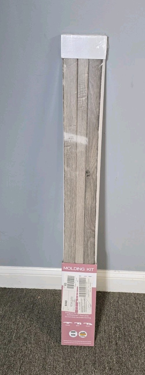 Select Surfaces Pearl Gray Molding Kit 3FT 8IN 10MM Thick Laminated Flooring