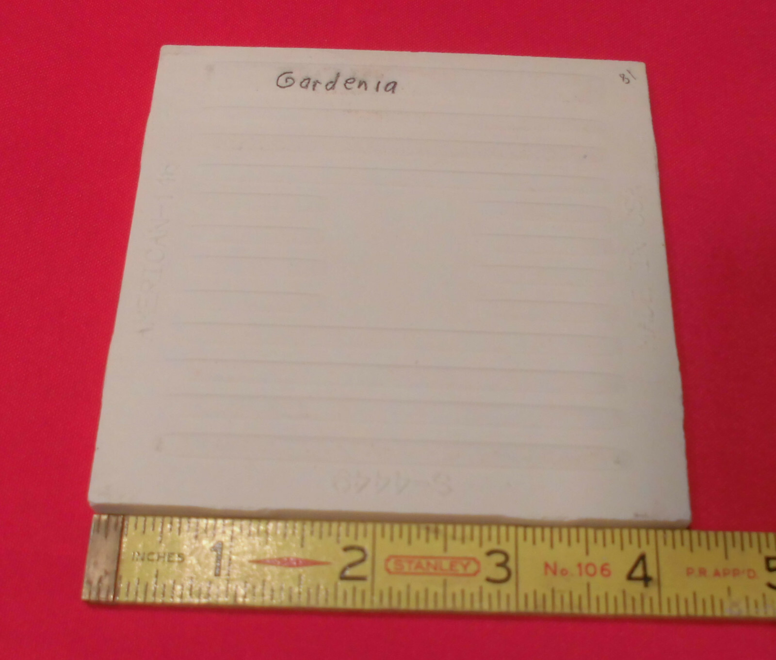 1 pc. Bullnose Ceramic Tile *Off-White – Gardenia* 4-1/4″ by American Olean #97
