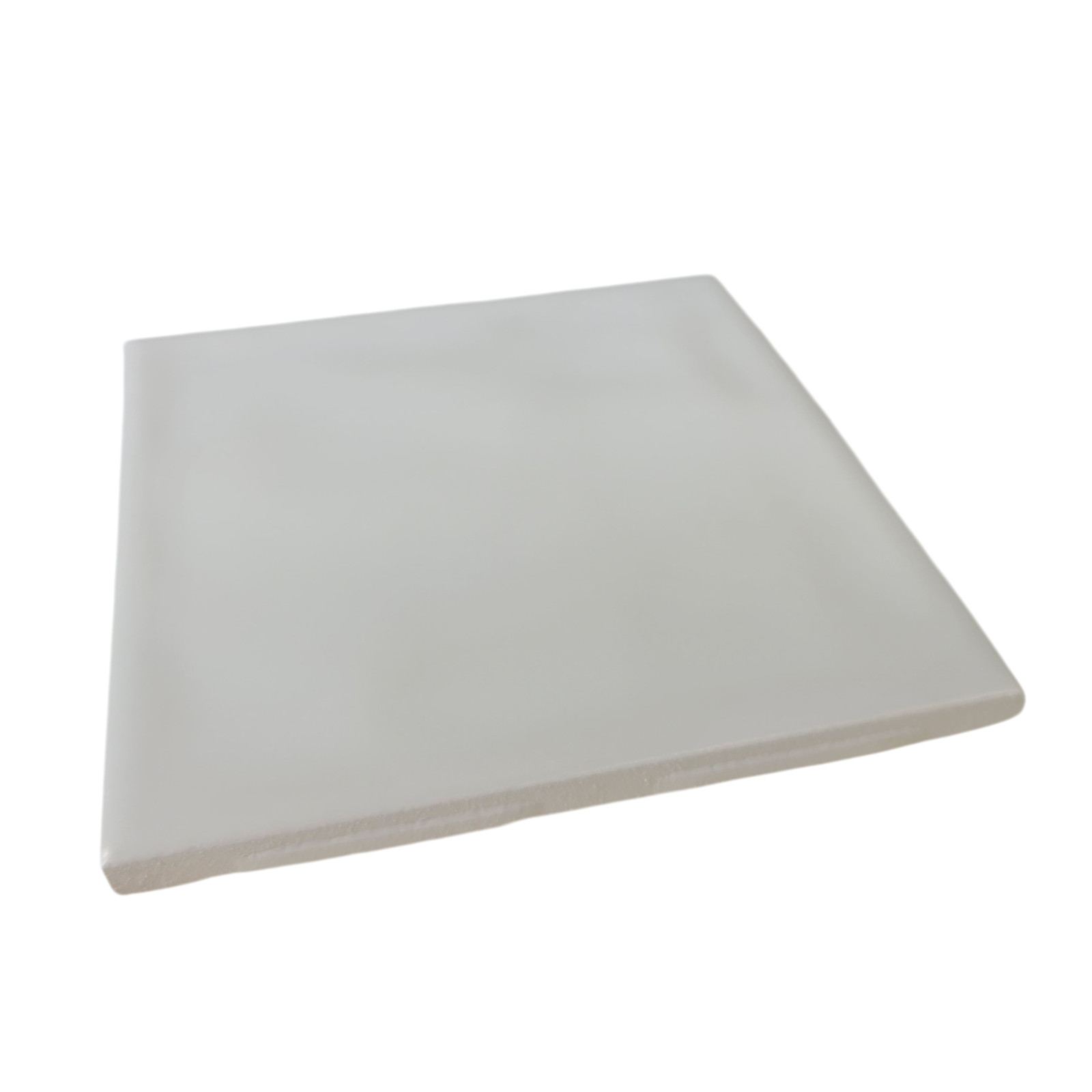 White Ceramic Florida Tile 4 3/8 in FT Subway Square Potters Touch Undulated