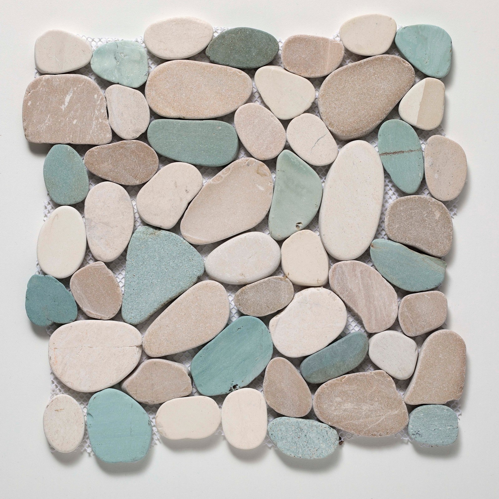 Cruz Bay Studio XS3PGWT Sliced Pebble – 11″ x 11″ Pebble and Rock – Green / Tan