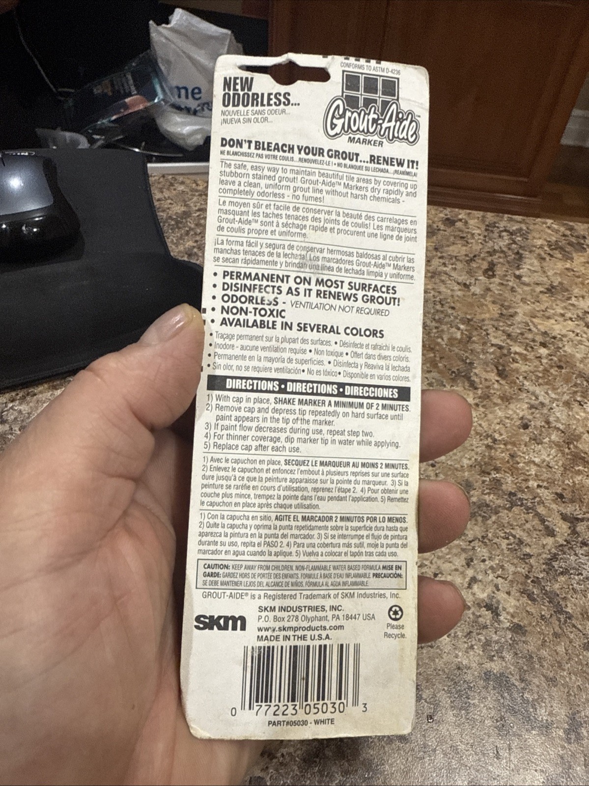 As Seen On TV Grout-Aide Marker Kills Mold Mildew Covers Grout Stains Instantly