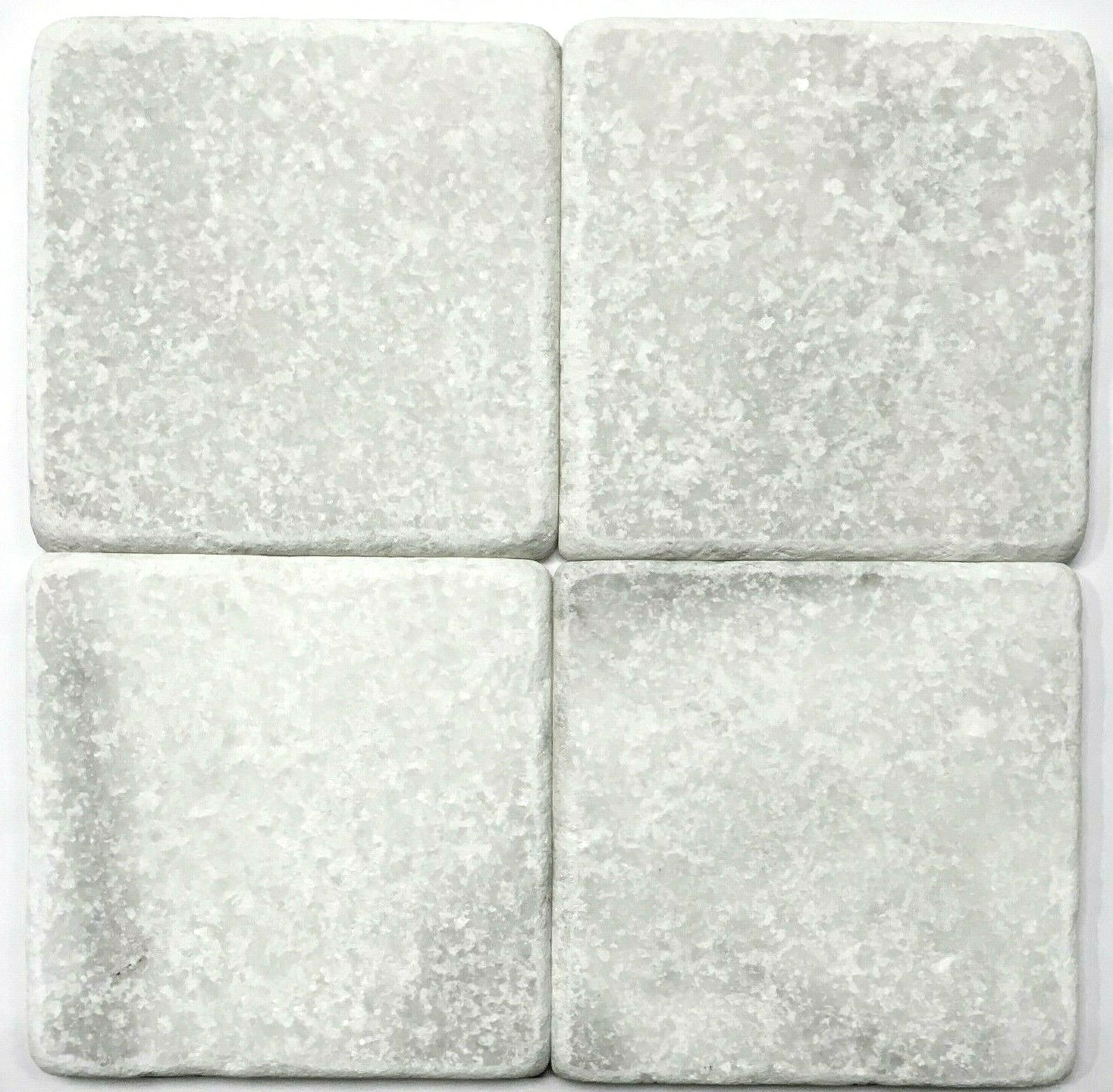 Carrara White 4×4 Tumbled Marble Tile Backsplash Floor Wall (Sold by 1SF)