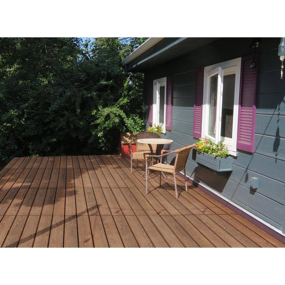 32 In. X 42 In. Brown Thermo-Treated Ash Roll Decking (1-Each)