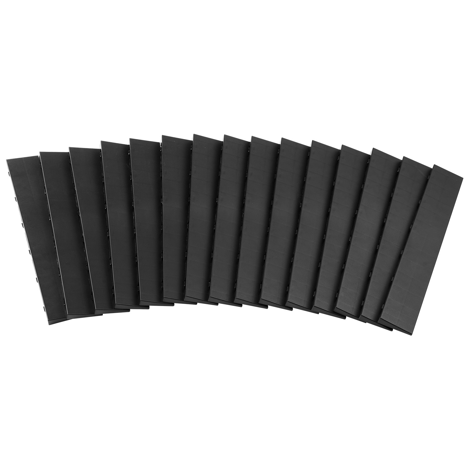 VEVOR Male Garage Floor Edge Kit 15pcs PP Interlocking Edging Slip-resist Black