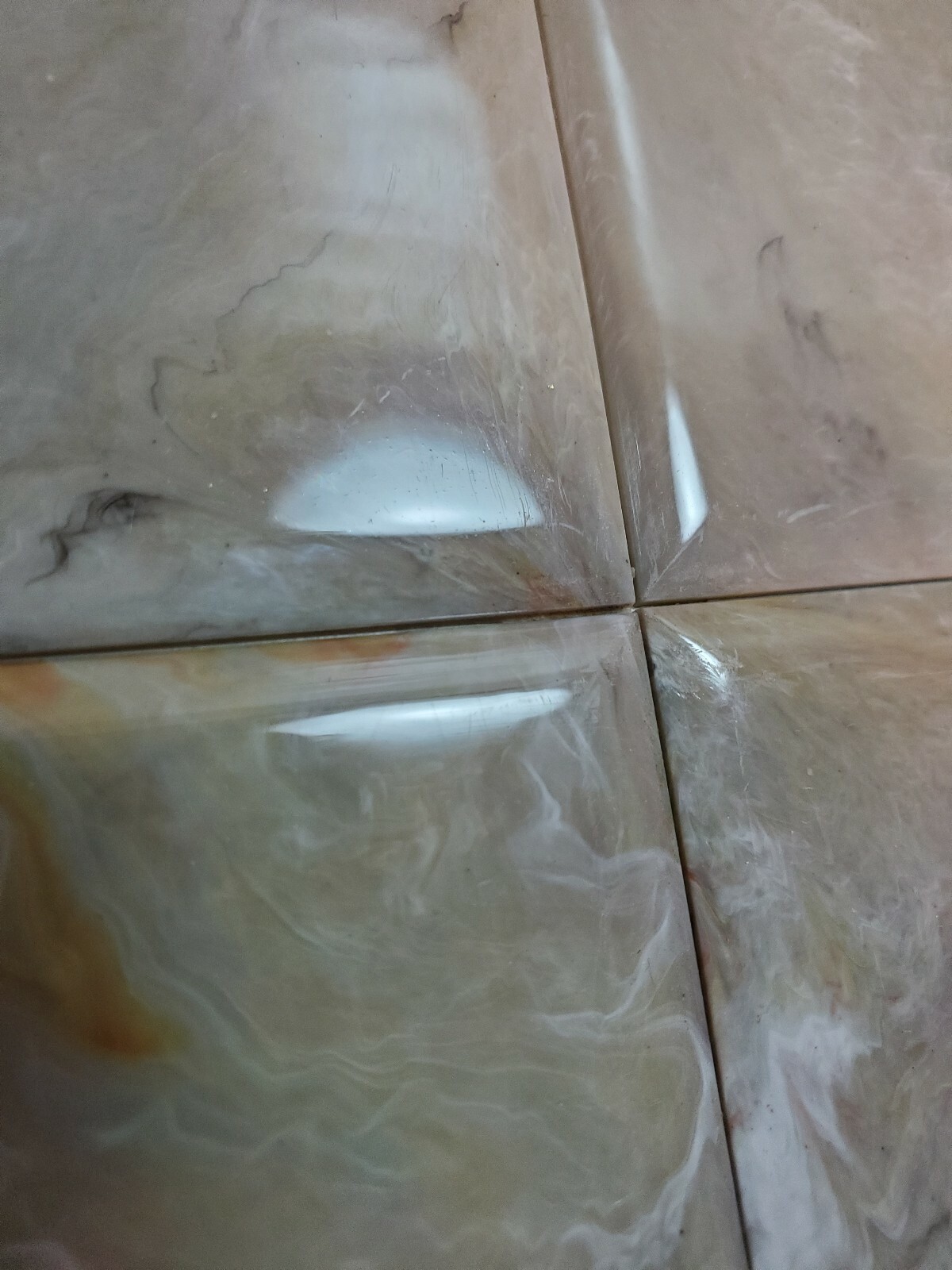 Multicolor Marble Plastic Tile 4 1/4″ wall bathroom kitchen polystyrene Vntg NOS