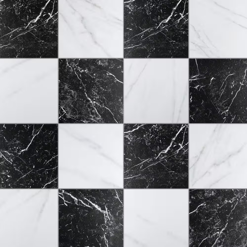 Merzoni Checker Ruzzini 17-7/8 In. X 17-7/8 In. Porcelain Floor and Wall Tile (1