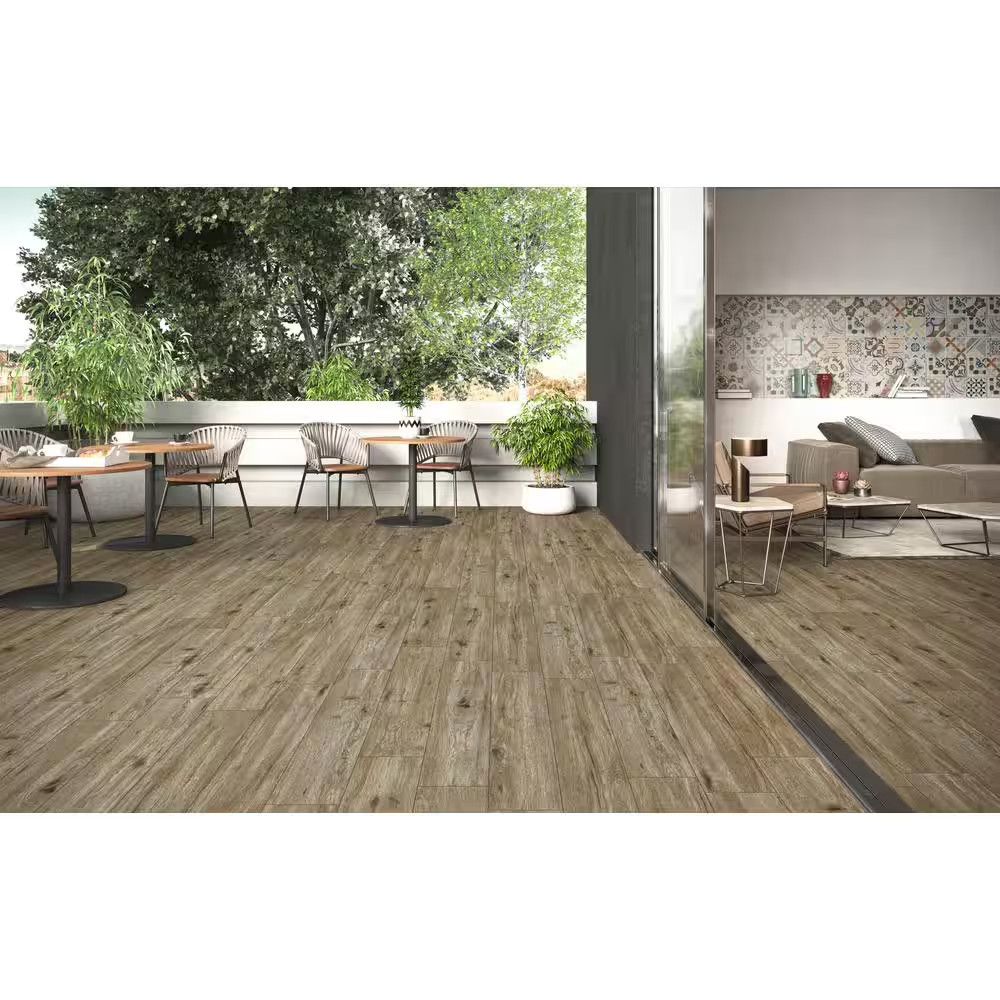 Edwards Oak 2 Cm. X 8 In. X 47 In. Porcelain Wood Look Paver Tile (8 Sq. Ft./Cas