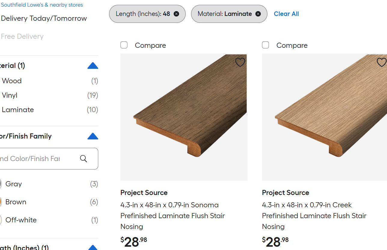 Laminate Molding Cherry Block – Stair Nose, Carpet Reducer, Aluminum Carpet Trim