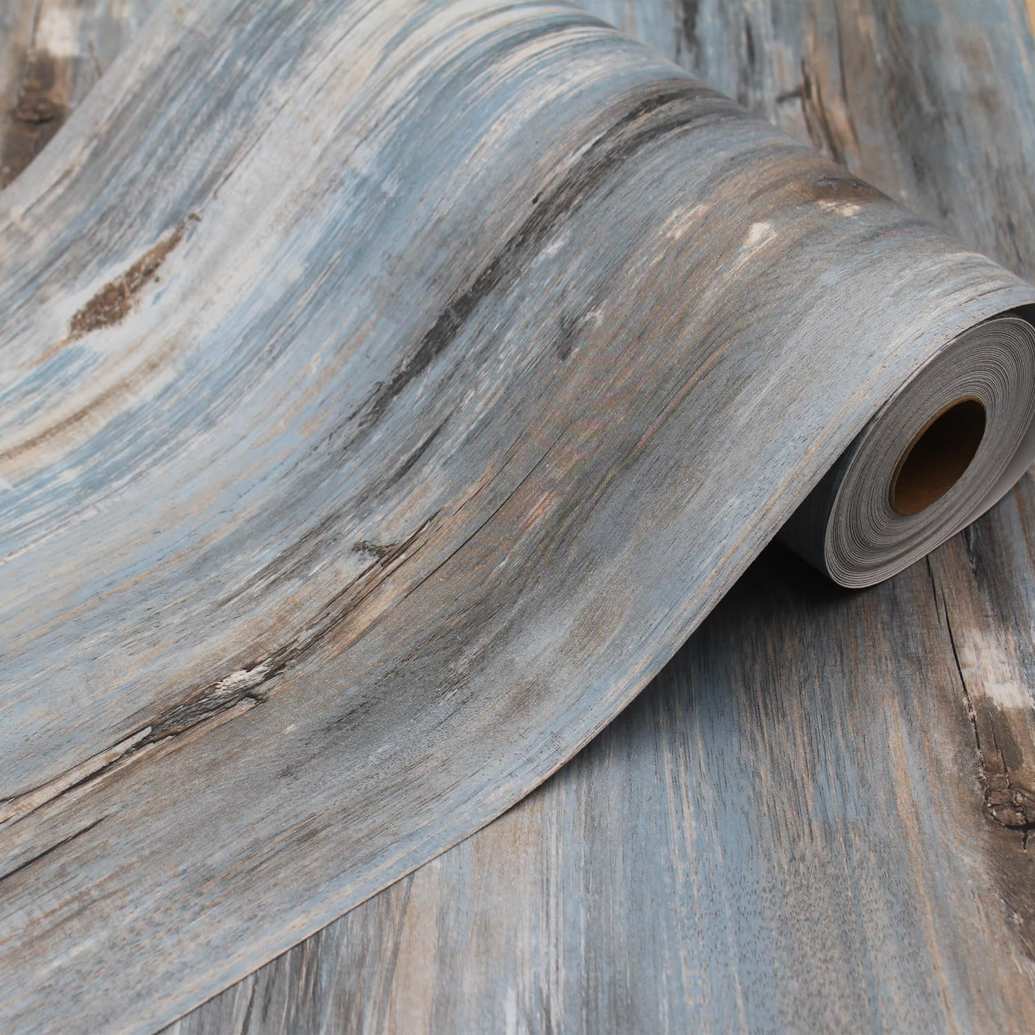 Peel and Stick Vinyl Flooring Roll 11.8″ Width, Length 590″ Waterproof and Non-S