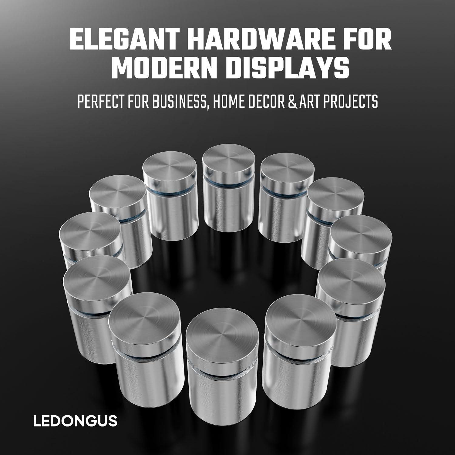 LEDONGUS 12-Pack Stainless Steel Standoff 3/4″ x 1″ / 19mm x 25mm, Silver