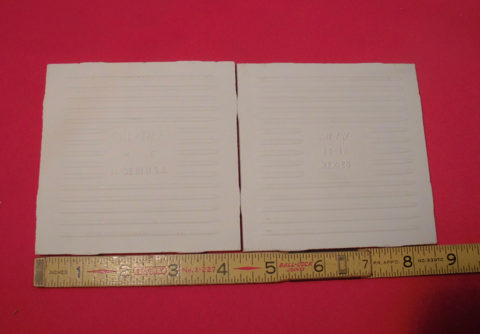1 pc. *Almond-Dal-Dura* Ceramic Tile; Daltile 4-1/4″ Crystall Glaze; New 1990’s