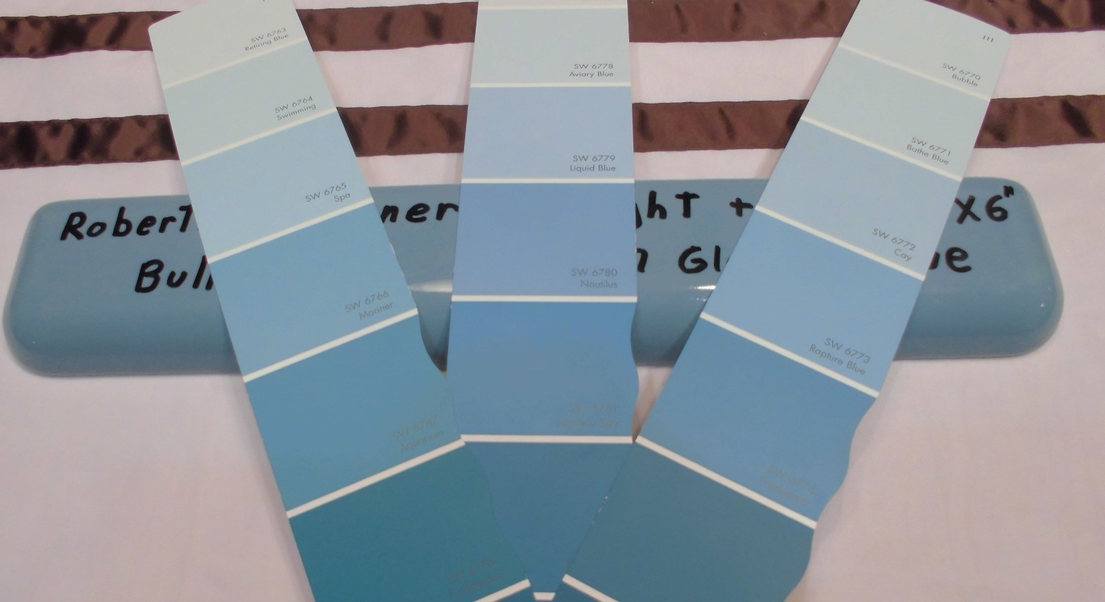 2 pcs. *Blue-Gray* 2″ X 6″ Ceramic Radius Bullnose Corner Tiles by Robertson Co.