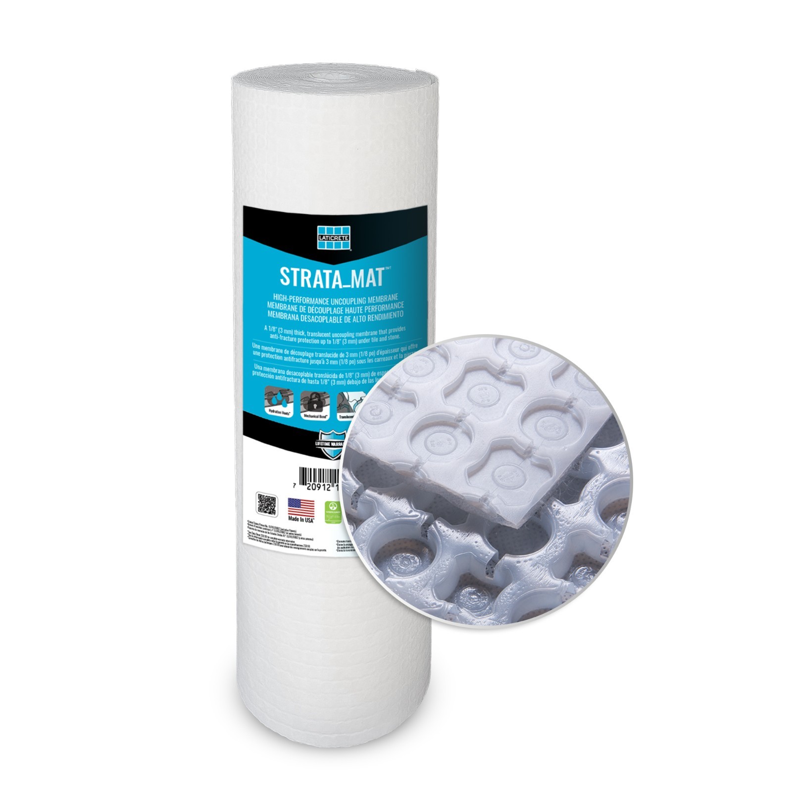 Laticrete Strata Mat Uncoupling Membrane 150 Sq Ft Roll – Floor Underlayment