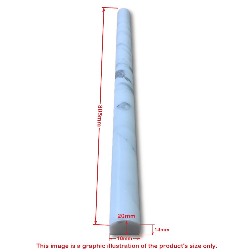 G18H Calacatta Gold Calcutta Marble 3/4×12 Pencil Liner Trim Molding Honed
