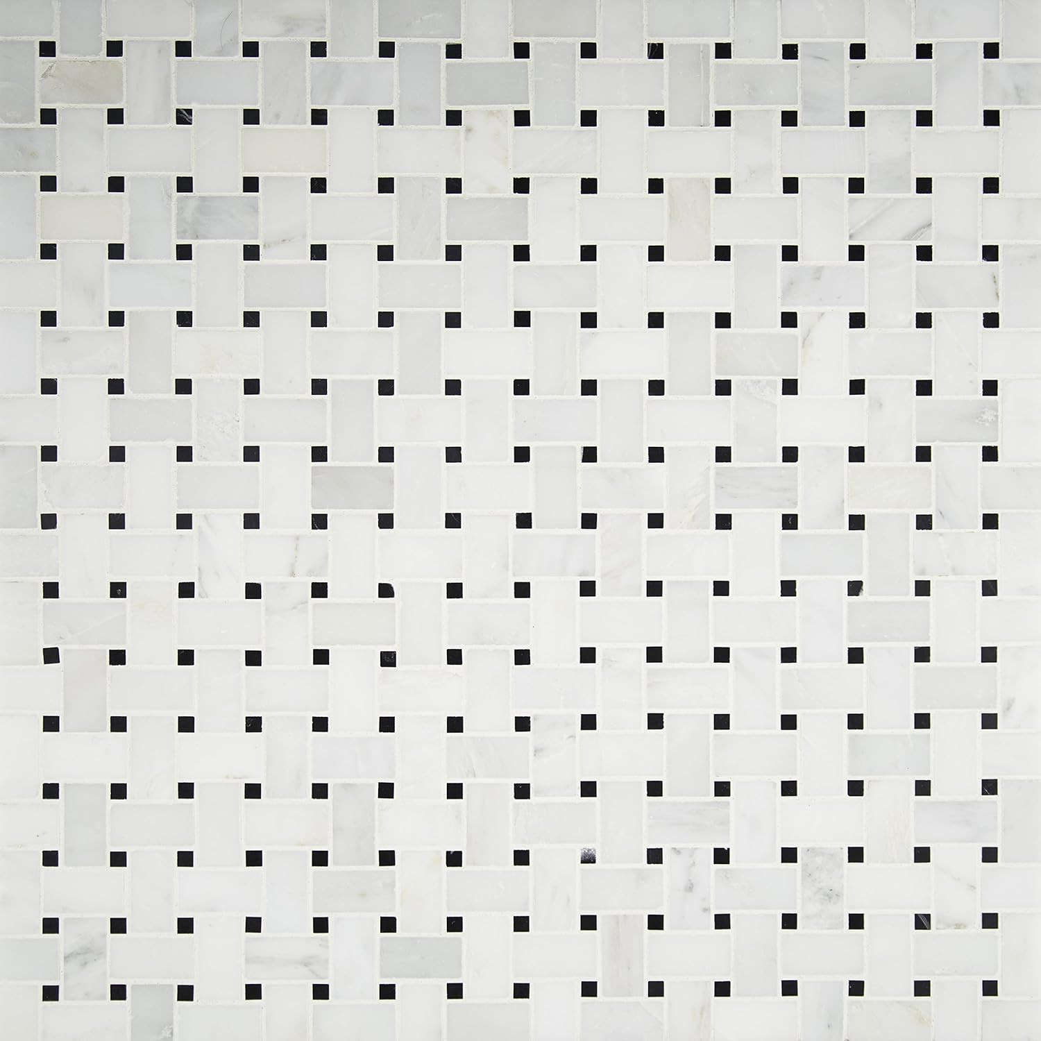 Arabescato Carrara 12″ Honed Marble Basketweave Tile for Backsplash & Walls