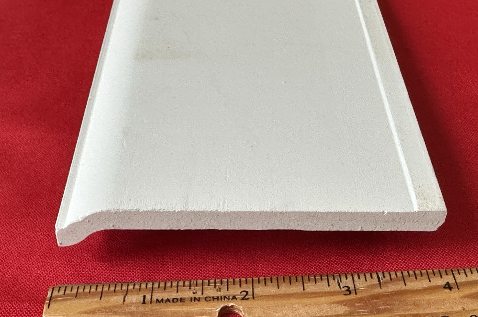 1 pc. Heron Blue: 3-3/4″ X 6-1/8″ Ceramic Cove Base Tile, florida Co. Flat Top