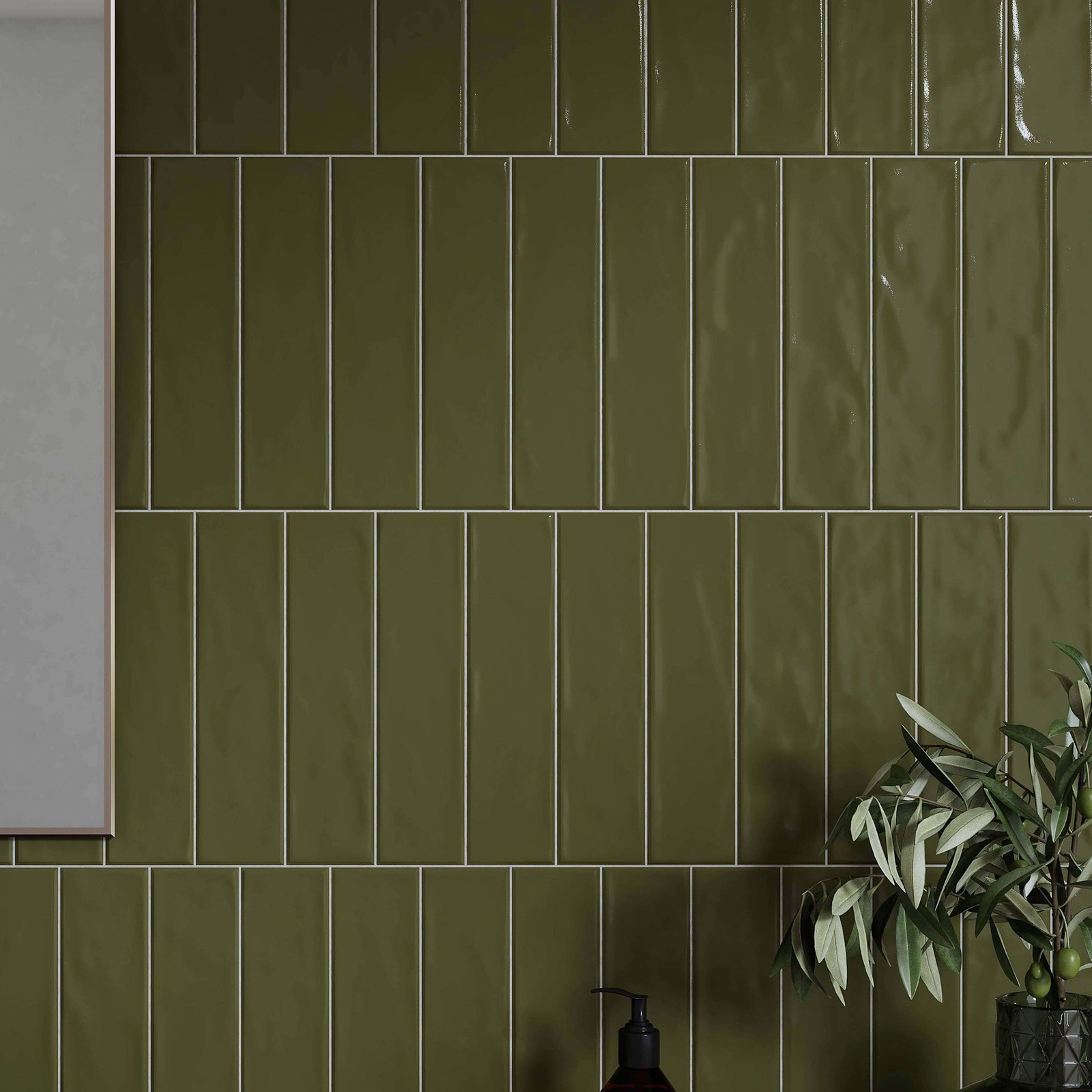 Cruz Bay Studio MKT61111 Chateau – 3″ x 12″ Brick Wall Tile – – Cream Matte