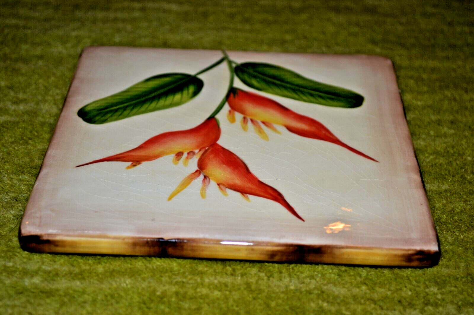 Bird of Paradise Ceramic Tile Wall Decor – Hot Plate Pacific Rim 6″x6″