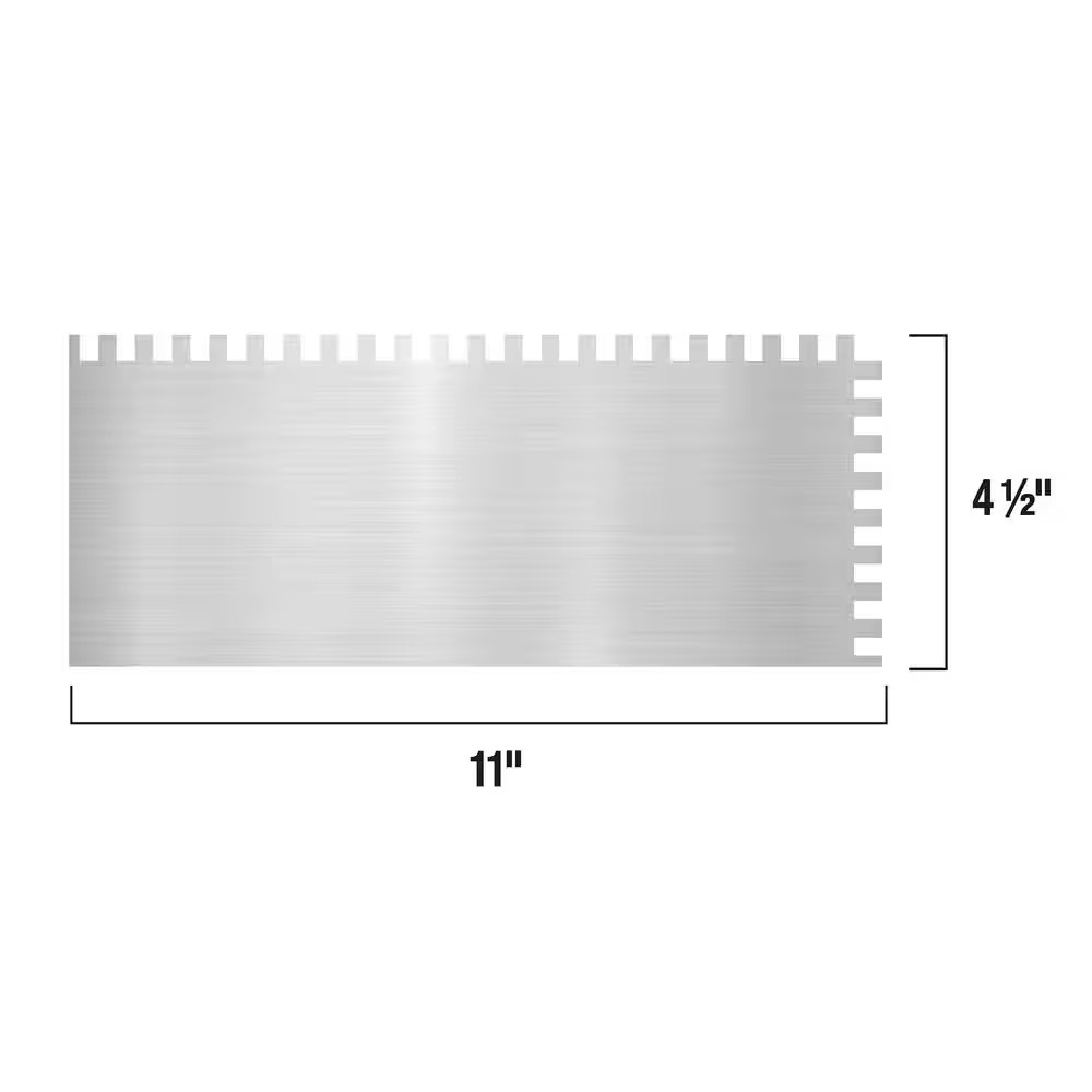 1/4 In. X 3/8 In. X 1/4 In. Comfort Grip Stainless Steel Square-Notch Flooring T