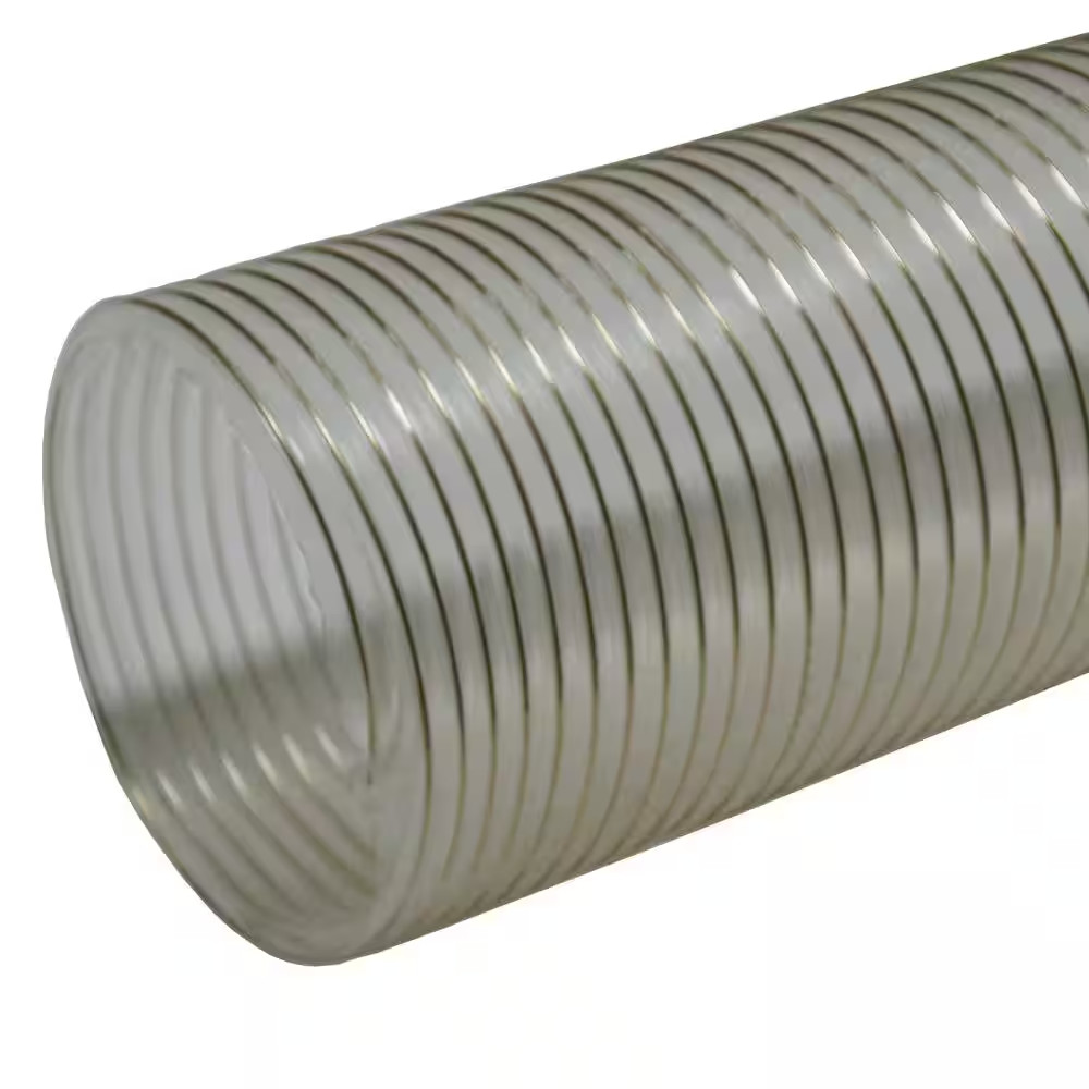 5 In. D X 12 Ft. PVC Coil General Purpose Flexible Ducting in Clear